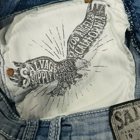 👖🦋 BUCKLE SALVAGE “Havoc” Slim Straight Jeans | Lt. Wash Distressed Women’s 29S - Picture 8 of 9